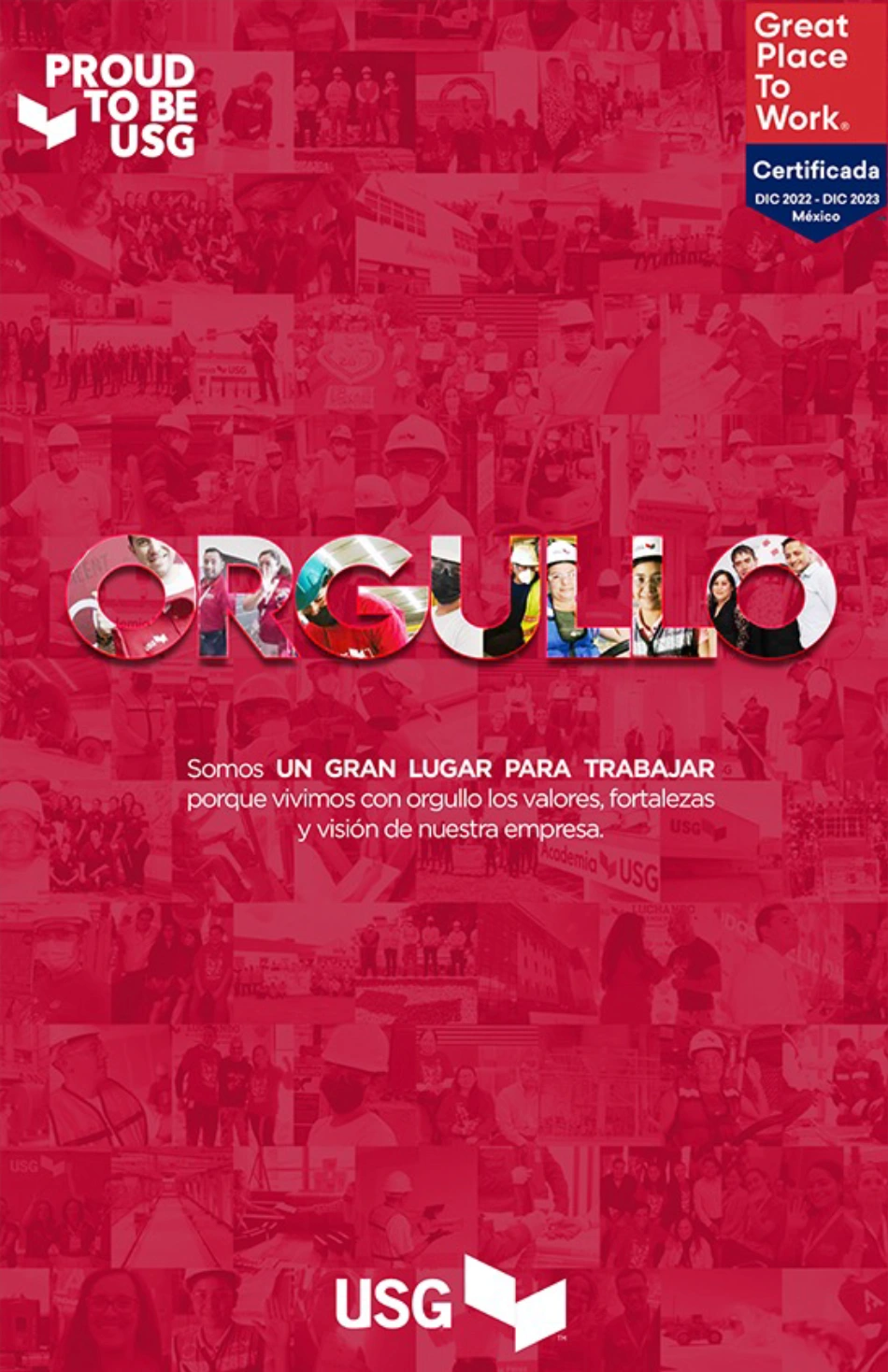 Póster rojo ORGULLO de USG